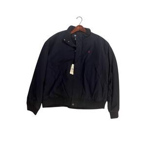 VTG NWT Polo Ralph Lauren Jacket Bomber Mens Navy Full Zip 90s Y2K XL